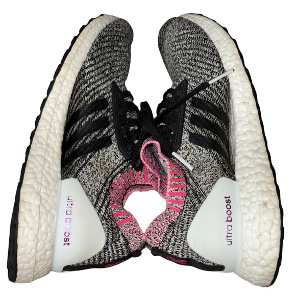 Adidas Ultra Boost X Shock Pink Breast Cancer Ribbon Sneaker Gray Women's Size 9 - Picture 6 of 9